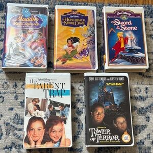 Disney VHS Collection with Colorful Covers
